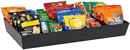 Mind Reader Snack Tray, Countertop Organizer, Snack Tray, Pantry, Breakroom, Kitchen, Black - Image 4
