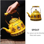 Enamel Whistle Tea Kettle Whistling Teapot Induction Suitable for Home Kitchen Cookers Electric Stovetops-4.2L/125(4.2L) - Image 3