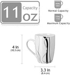 VEWEET Coffee Mugs Set of 6, 11 OZ White Ceramic Mugs, Fiona - Image 3