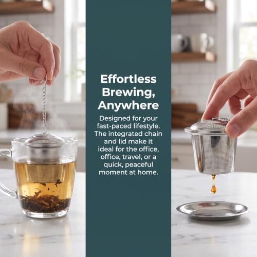 8pcs Metal Tea Infuser: 5cm/2in Fine Mesh Infusers for Loose Tea - Image 3