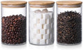 3 Pack 960 ML / 32 FL Oz Glass Storage Container with Wood Lid by MOLFUJ