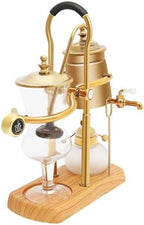 Belgium Royal Family Balance Syphon Unique Gravity Vintage Coffee Maker,Luxury Royal Family Siphon Coffee MakerVacuum Brewing System Copper,500ml/15OZ Luxury Golden Manual Coffee Maker - Image 2