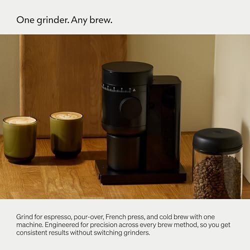 Fellow Opus 2 Conical Burr Grinder – Electric Coffee Grinder for Home Use, 48 mm Burrs, Stepless Grind Adjustment, Espresso to Cold Brew Range, Anti-Static, Auto Stop, Black - Image 5