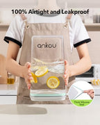Ankou Airtight Food Storage Container with Pop Lid & 130ml Scoop, 4L/4.2qt *2 BPA-Free Cereal, Rice, Flour, Pasta & Snack Container, Stackable & Durable,Kitchen Pantry Organizer - Image 3