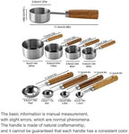 1/4/8Pcs Stainless Steel Measuring Cup Spoon Set with Wooden Handle - Image 5