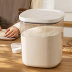 TBMAXS Airtight Rice Container 20 Lbs, Clear PET Plastic Food Storage Container Bin For Flour Sugar, Dry Food Holder with Easy Locking Lid for Kitchen Pantry Organization and Storage - Image 3