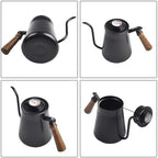 Stainless Steel Gooseneck for kettle With Thermometer, 650 850ML Narrow Spout Coffee Pot For Pour Over Brewing At Home Or Cafe(650ML Black) - Image 7