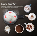 Automatic Milk Frother,4-in-1 Hot & Cold Coffee Foamer, Stainless Steel Milk Mixer, for Coffee, Latte, Hot Chocolate Milk Machine - Image 7