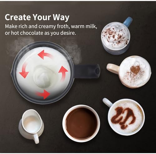 Automatic Milk Frother,4-in-1 Hot & Cold Coffee Foamer, Stainless Steel Milk Mixer, for Coffee, Latte, Hot Chocolate Milk Machine - Image 7