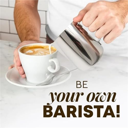 350/600/1000ml Milk Creamer Frothing Pitcher with Scale Stainless Steel Espresso Cups Latte Cup Frother(350ML With Scale) - Image 6