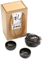 Ceramic Porcelain Kung Fu Travel Tea Set 3/5 Pcs Bag Box by Unknown