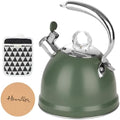 Harriet Whistling Tea Kettle for Stove Top, 2.5 QT Stainless Steel Teapot by Harriet