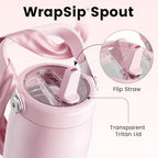 Fjbottle WrapSip 24 oz Insulated Tumbler with Flip Straw and Handle - Image 3