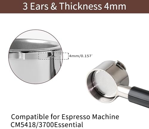 51mm Bottomless Portafilter and Tamper Compatible for CASABREWS Espresso Machine CM5418, 3700Essential, 5418 Pro, Mr. Coffee Espresso and Cappuccino Machine - Image 3