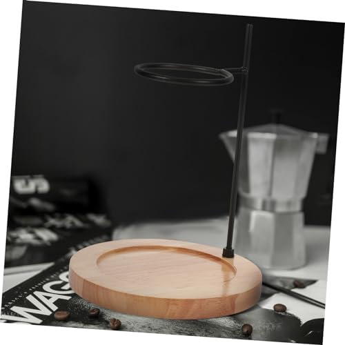 Coffee Dripper Stand Stable Wooden Base Stainless Steel Holder for Pour-over Coffee for Home Brewing - Image 5