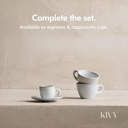 KIVY Cappuccino Cups set - 4x 8oz - Thick-walled stoneware cappuccino cup - Image 6