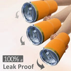 20 oz Tumbler Bulk Stainless Steel Tumblers with Lids and Straws Orange - Image 5
