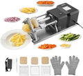 VEVOR Commercial French Fry Cutter, Stainless Steel Vegetable Fruit Chopper with 3 Replacement Blades 1/2-Inch 3/8-Inch 1/4-Inch, Electric Potato Slicer Dicer for Restaurants & Home Kitchen by VEVOR
