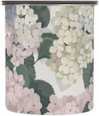 Grey Pastel Hydrangea Flower Designed Storage Containers Airtight Stainless Steel Pantry Organization And Storage 1 Button Opening Dry Food Canisters by Unknown