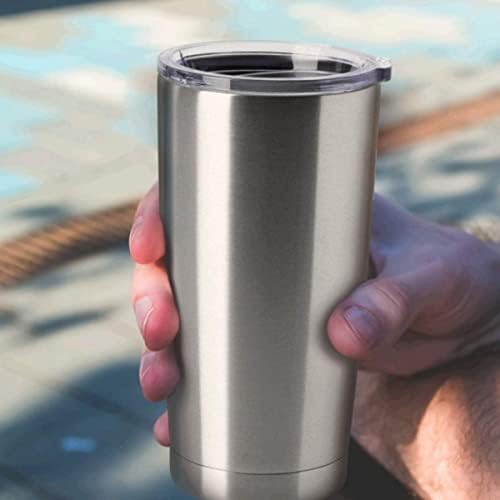HASLE OUTFITTERS 20oz Tumblers Stainless Steel Mugs with Lid Double Wall Vacuum Insulated Coffee Cups for Cold & Hot Drinks (20oz-Stainless Steel, 12 Pack) - Image 5
