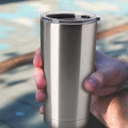 HASLE OUTFITTERS 20oz Tumblers Stainless Steel Mugs with Lid Double Wall Vacuum Insulated Coffee Cups for Cold & Hot Drinks (20oz-Stainless Steel, 12 Pack) - Image 5