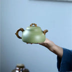 Tea Kettle Tea Pot Chinese Creative Purple Sand Green Clay Teapot Household Tea Ceremony Supplies Handmade Coffee Pot Travel Portable Teapot Teapot for Infuser Tea Kettle 300ml Tea Pot for Stove - Image 3