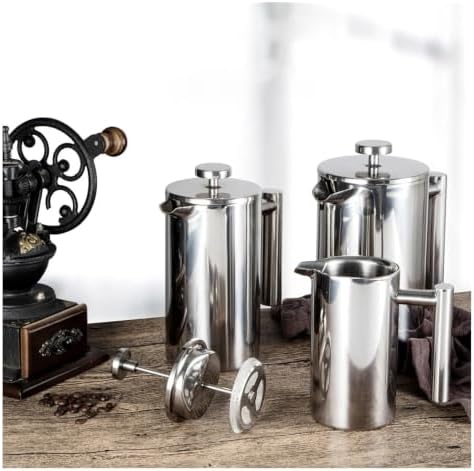 French Press Pot Filter Press Hand-made Coffee Pot Stainless Steel Double Walled Insulated 350ml/800ml/1000ml(350ml) - Image 6