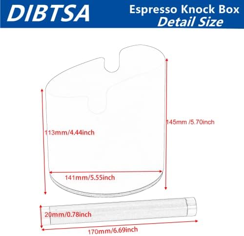 DIBTSA Coffee Knock Box, Espresso Knock Box Stainless Steel Espresso Machine Accessories with Removable Knock Bar and Non-Slip Base Coffee Grounds Container Bin, Large (White) - Image 3