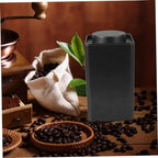 tin coffee container loose leaf tea storage tea coffee tins small jar with lid tea bag container tea storage tin coffee storage canister tea black tea can round Tinplate-Black||12.6x9.6x9.6cm - Image 6