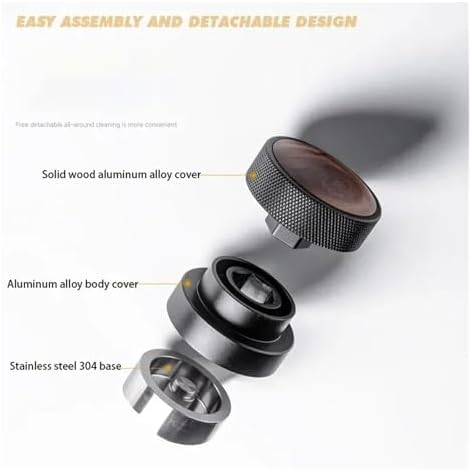 51 53 58.35mm Coffee Tamper Stainless Steel Adjustable Depth Calibrated Gravity Coffee Distributor Professional Barista Tools(51mm Elasticity) - Image 7