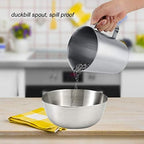 Frothing Cup, 2000ML 64OZ Measuring Cup, 304 Stainless Steel Graduated with Handle, Including ML Scale, Ounce Scale, for Lab Kitchen Liquids - Image 4