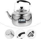 6L Stainless Steel Whistling Tea Kettle for Stovetop and Induction, Large Capacity Teapot with Handle, Efficient Heating for Gas and Electric Cookers - Image 3