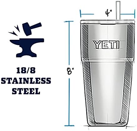 YETI Rambler 26 oz Straw Cup, Vacuum Insulated, Stainless Steel with Straw Lid - Image 2