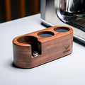 51mm Espresso Tamping Station Rosewood KNODOS Coffee Tamping & Portafilter Holder | Espresso Tamper Station for Espresso Organizer & Accessories by KNODOS