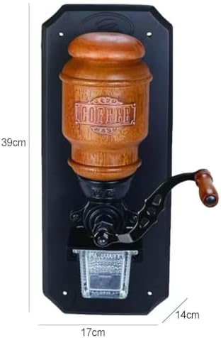Wall Mounted Manual Coffee Grinder, Hand Crank Coffee Burr Mil, With 20g Bean Bin Capacity, Glass Powder Cup, For Home & Commercial Use - Image 2