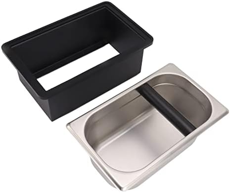 Coffee Knock Box with Removable Stainless Steel Ground Container, Rubber Base Espresso Knock Box for Barista, Heavy - Duty Coffee Ground Bin for Cafe Restaurant Home Use (L) - Image 4