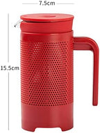 Coffee Maker Coffee Pot Espresso Mocha Machine 350ml French Press Large Capacity Glass Insulated Coffee Press Core Drink Tool for Barista,Red - Image 7
