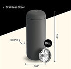 Fellow 16 oz Carter Move Travel Mug - Vacuum-Insulated Stainless Steel Travel Coffee Mug - Coffee Tumbler with Ceramic Interior and Splash Guard - Slate Grey - Image 5
