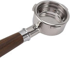 58mm Bottomless Portafilter, Stainless Steel Triple Ear Design with Solid Rosewood Handle for Machines Compatible with Barsetto Coffee Makers - Image 6