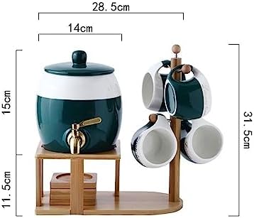 Water Pitcher Large-Capacity Cold Kettle Home high Temperature Resistant Lemon Juice Cool White Open Cold Kettle Cup Water Set with Faucet Water Jug - Image 5