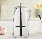 Cuisinox Roma Stovetop Espresso Maker COF-6R, Stainless Steel Coffee Percolator Stovetop, Heat-Resistant & Non-Reactive, 6-Cup Italian Espresso Maker Easy to Clean, Durable Stove Top Percolator - Image 3