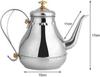 Fdit Tea Kettle, Stainless Steel, 1.2L, Gooseneck Spout, with Tea Filter, Silver, for Coffee and Tea - Image 2