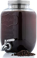 Original Grind Coffee Co.,1 Gallon Cold Brew Coffee Maker,Easy Pour Stainless Steel Spigot Tap,Extra Thick Glass Pitcher Brewing System Iced Coffee Maker,Refrigerator Safe Storage by Original+Grind+Co.