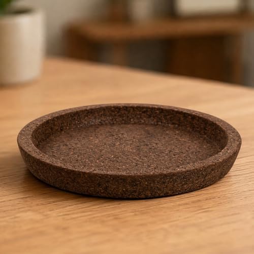 24pcs Round Cork Coaster Set - Absorbent & Heat-Insulation, Raised Edge, - Image 4