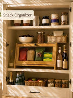 Bread Box for Kitchen Countertop With Top Shelf for Fruit,1 Tier, Natural - Image 7