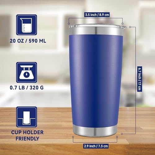 20 oz Tumblers Bulk Stainless Steel Tumbler with Lid, 6 Pack - Image 6