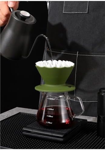Food Grade Silicone Collapsible Coffee V60 Filter, Reusable Dripping Funnel Cup Portable Travel(Orange) - Image 3