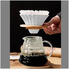 For 1-2 Cups Reusable Funnel Hydraulic Dripper Accessories,Coffee Dripper Ceramic Coffee Filter Cup Maker(Clear) - Image 4