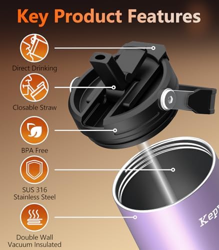 Kepwam Self-Heating Travel Mug T3,20oz Large Capacity Leak-Proof Heated Mug - Image 6