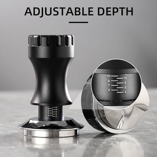 Bincoo Espresso Tamper 30lb Coffee Tamper-Stainless Steel Ground Tamper for Barista Home Coffee Espresso Accessories (Black01, 58mm) - Image 2